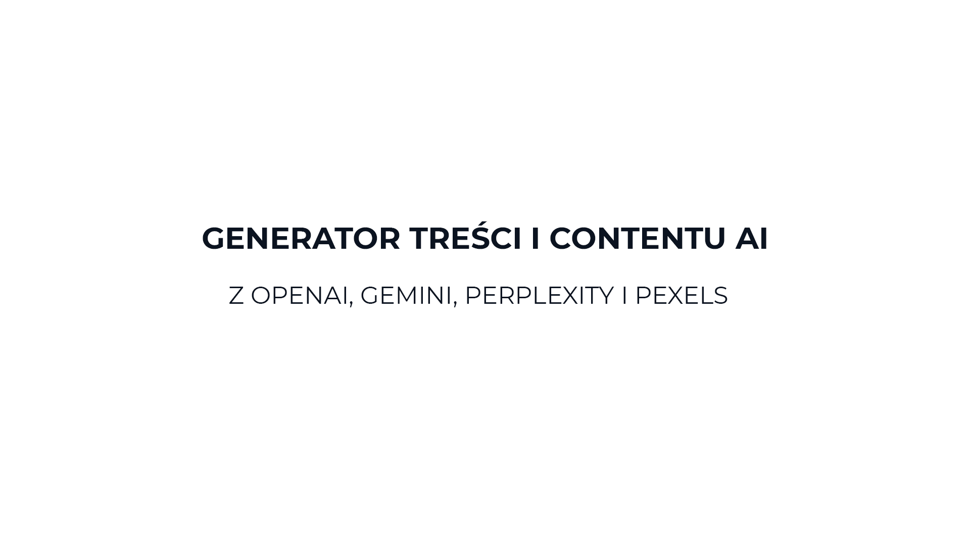 generator treści i contentu ai