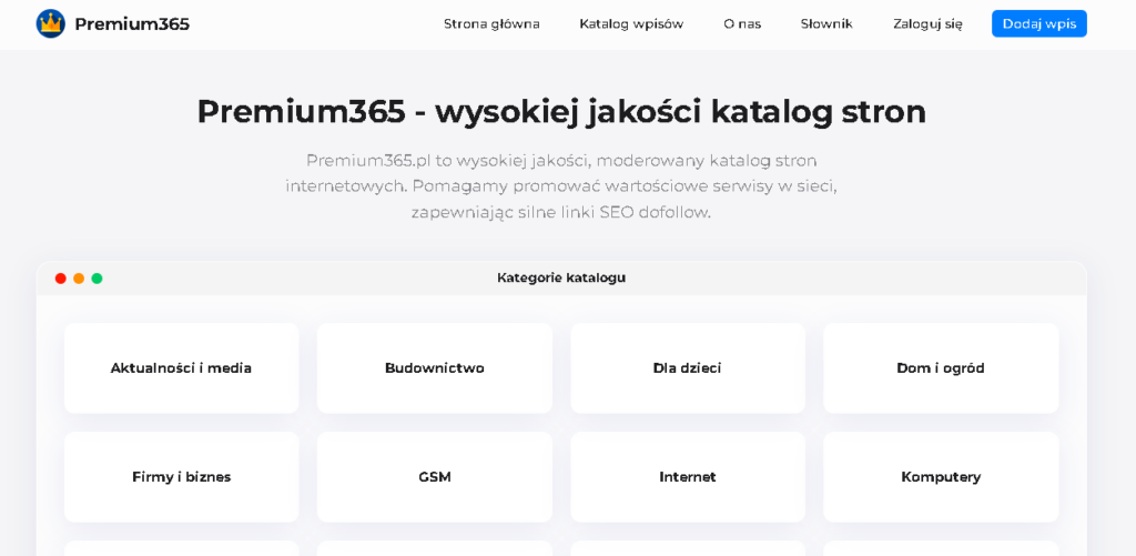 zapłać przelewem za wpis w katalogu stron