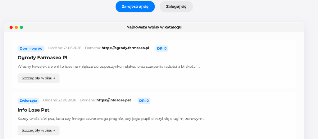 wpis w katalog stron za sms